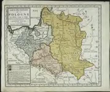 Carte des partages de la Pologne en 1772, 1793 et 1795