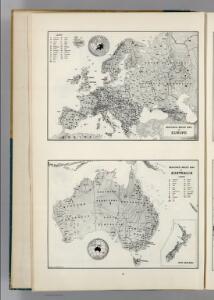 Resource-Relief Maps of:  Europe and Australia.