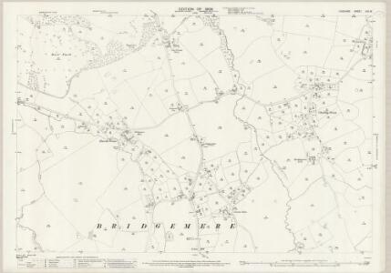 Cheshire LXII.16 (includes: Bridgemere; Checkley cum Wrinehill; Doddington; Hunsterson) - 25 Inch Map