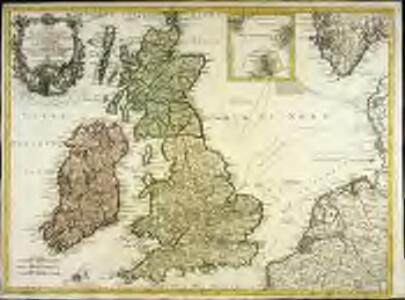Carte des isles Britanniques contenant les royaumes d'Angleterre, d'Ecosse, d'Irlande et isles dépendantes