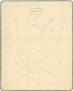 Hraniční mapa lesních parcel v katastru obce Nečemice, list 1 1