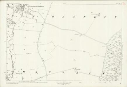 Wiltshire XXII.14 (includes: Berwick Bassett; Winterbourne Bassett) - 25 Inch Map