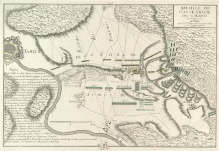 Bataille de Hastenbeck près de Hanover du 26. Juillet 1757