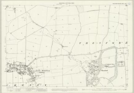 Northamptonshire LVIII.7 (includes: Chalcombe; Middleton Cheney; Thenford) - 25 Inch Map