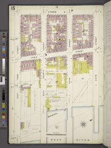 Manhattan, V. 2, Plate No. 15 [Map bounded by Avenue D, 6th St., Marginal St., E. 3rd St.]