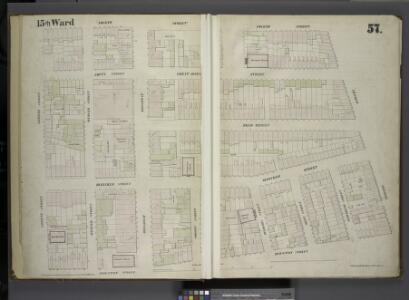 [Plate 57: Map bounded by East 4th Street, Bowery, Houston Street, Green Street.]