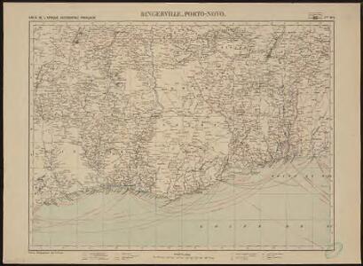 Carte de l'Afrique occidentale française. Bingerville, Porto-Novo