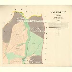 Malhotitz - m1705-1-002 - Kaiserpflichtexemplar der Landkarten des stabilen Katasters