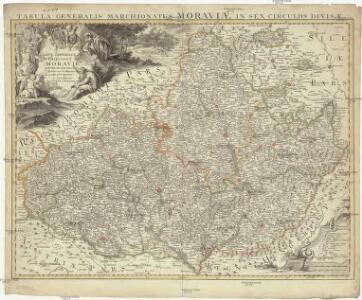 Carte générale du marquisat de Moravie divisée en six cercles dressée sur les memoires les plus nouveaux
