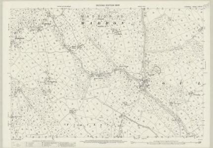 Cornwall LXVIII.9 (includes: Madron) - 25 Inch Map