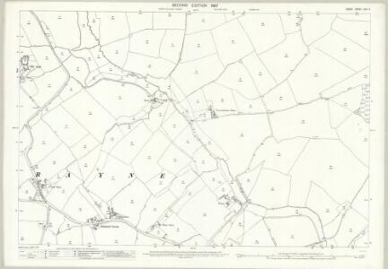 Essex (1st Ed/Rev 1862-96) XXV.9 (includes: Panfield; Rayne) - 25 Inch Map