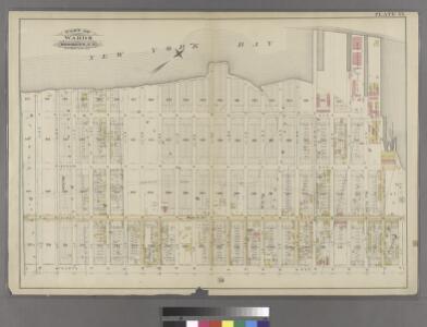 Plate 33: Bounded by (New York Bay & Piers) First Avenue, 38th Street, Fourth Avenue and 59th Street.