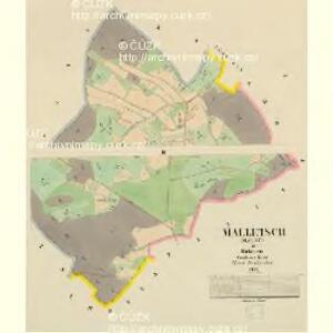 Malletsch (Maleč) - c4391-1-001 - Kaiserpflichtexemplar der Landkarten des stabilen Katasters