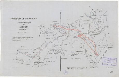 Mapa planimètric d'Alforja