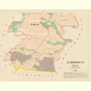 Radkowitz - c6358-1-002 - Kaiserpflichtexemplar der Landkarten des stabilen Katasters