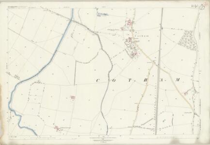 Nottinghamshire XL.3 (includes: Balderton; Cotham; East Stoke; Elston; Hawton; Long Bennington) - 25 Inch Map
