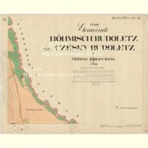 Bohmisch Rudoletz - m0395-1-007 - Kaiserpflichtexemplar der Landkarten des stabilen Katasters
