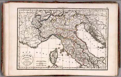 Italie Septentrionale Divisee en ses Differens Stats ... 1825.