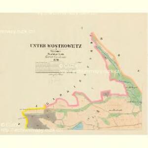 Unter Wostrowec - c1356-1-001 - Kaiserpflichtexemplar der Landkarten des stabilen Katasters