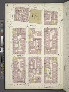 Manhattan, V. 2, Plate No. 7 [Map bounded by E. 3rd St., Goerck St., Rivington St., Columbia St.]