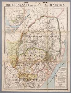 Oorlogskaart van Zuid-Afrika 1899-1900 / bew. te Pretoria naar officieele gegevens