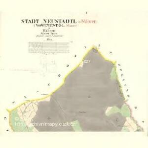 Neustadtl (Noweměsto) - m2053-1-001 - Kaiserpflichtexemplar der Landkarten des stabilen Katasters