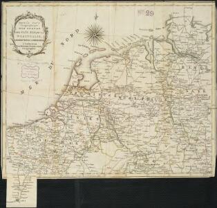 Nouvelle carte geographique des postes des Pais Bas, de la Westphalie, & des provinces limitrophes