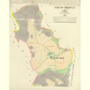 Gross Milotiz - c4678-1-001 - Kaiserpflichtexemplar der Landkarten des stabilen Katasters