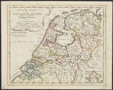 Algemeene kaarte der Nederlandsche Republiek, verdeeld naar derzelver kerkelyk bestuur