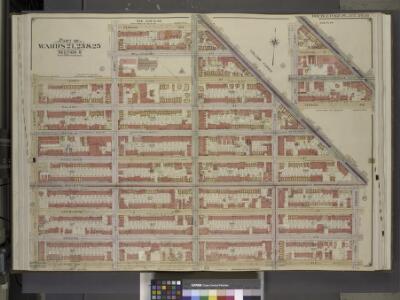 Brooklyn, Vol. 2, Double Page Plate No. 16; Part of   Wards 21, 23 & 25, Section 6; [Map bounded by Vernon Ave., Broadway, Patchen     Ave.; Including  Lexington Ave., Sumner Ave., Hart St., Lewis Ave.]; Sub Plan;   [Map bounded by Broadway, Vernon Av