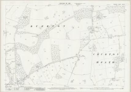 Cheshire XLVI.12 (includes: Aldford; Buerton; Churton Heath; Eaton; Lea Newbold; Saighton) - 25 Inch Map