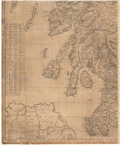 A general map of Scotland and islands thereto belonging.