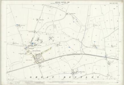 Essex (1st Ed/Rev 1862-96) XXXVIII.1 (includes: Great Bentley) - 25 Inch Map