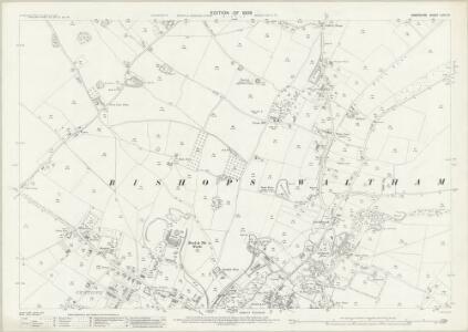 Hampshire and Isle of Wight LVIII.12 (includes: Bishops Waltham) - 25 Inch Map