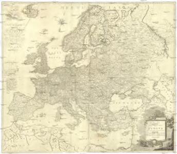 Neueste Post und General Karte von Europa mit der neuesten Länder Abtheilung des Letzten Friedens Tractate