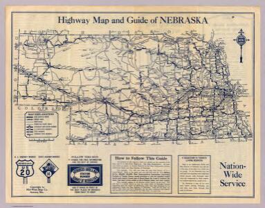 Nebraska highway map.