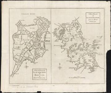 A new and accurate plan of the town of Boston in New England; A new plan of Boston Harbor from an actual survey