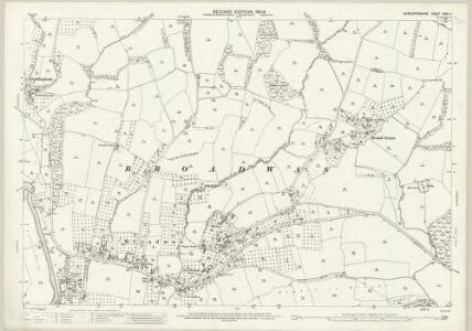 Worcestershire XXXII.4 (includes: Broadwas; Cotheridge; Doddenham; Leigh; Lulsley) - 25 Inch Map
