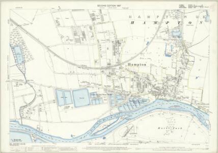 Surrey VI.14 (includes: Sunbury; Twickenham St Mary The Virgin; West Molesey) - 25 Inch Map