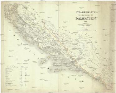 Strassen-Karte des Königreichs Dalmatien
