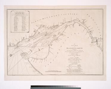A chart of Delaware Bay and River : containing a full and exact description of the shores, creeks, harbours, soundings, shoals, sands, and bearings of the most considerable land marks &c. &c. / faithfully coppied [sic] from that published at Philadelphia