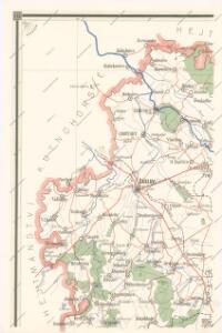 Nástěnná mapa hejtmanství Čáslavského