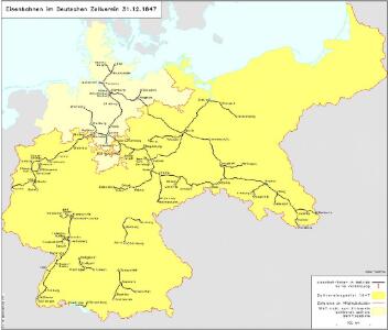Eisenbahnen im Deutschen Zollverein 31.12.1847