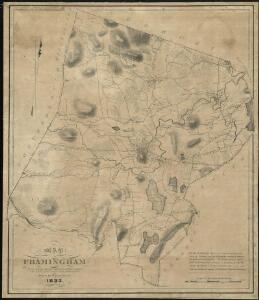 Map of Framingham : from actual surveys taken by Jonas Clayes & Warren Nixon in the years 1830 and 1831