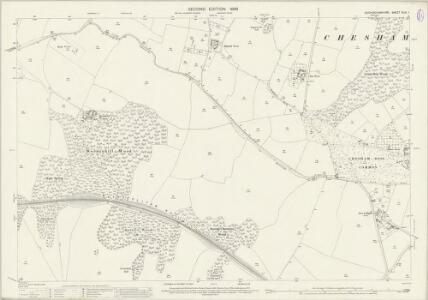 Buckinghamshire XLIII.1 (includes: Amersham; Chartridge; Chesham Bois) - 25 Inch Map