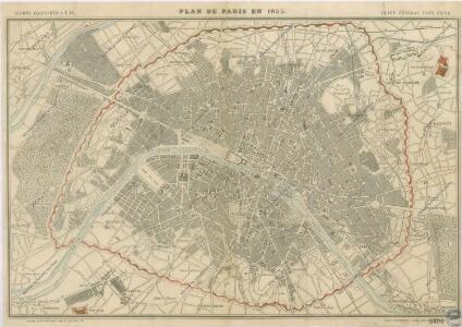 Plan de Paris en 1855