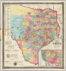 J. De Cordova's Map Of The State Of Texas.