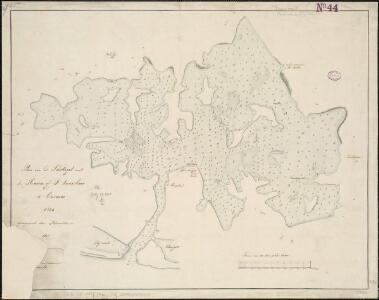 Plan van het Schottegat met de haven, of St. Anna-baai, te Curaçao
