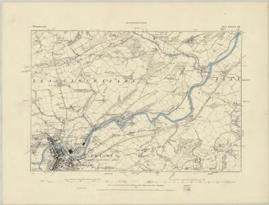 Montgomeryshire XXXVI.SW - OS Six-Inch Map
