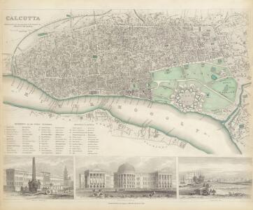 Map of Calcutta with pictorial insets
